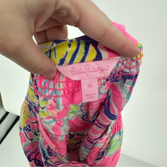 Lilly Pulitzer Elsa top in Kir Royal Pink Swept By The Tides Size XS - Picture 4 of 8